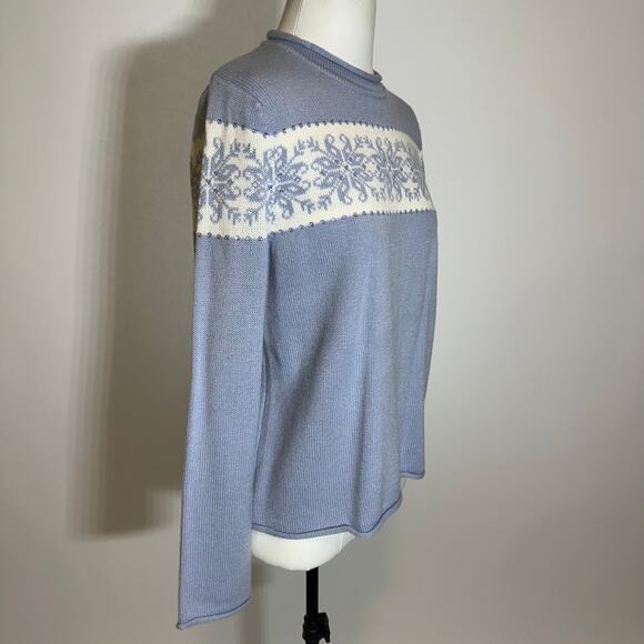 NWT Norton McNaughton Periwinkle Nordic Fair Isle Sweater Womens Petite Size PM - Picture 3 of 11